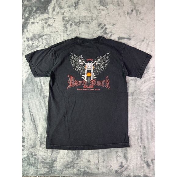 Vintage 90s Hard Rock Cafe‎ Detroit Choppers Motorcycle Tee M Black Biker - Picture 1 of 10
